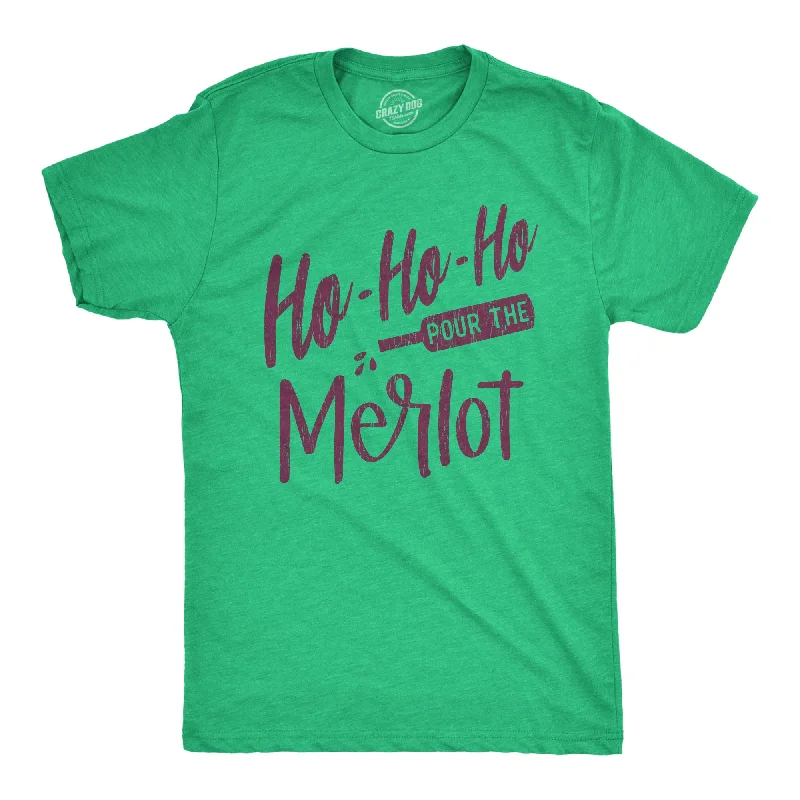 Men's eco - friendly recycled t - shirts for sustainable fashion choicesHo Ho Ho Pour The Merlot Men's T Shirt Men's eco - friendly recycled t - shirts for sustainable fashion choicesHo Ho Ho Pour The Merlot Men's T Shirt