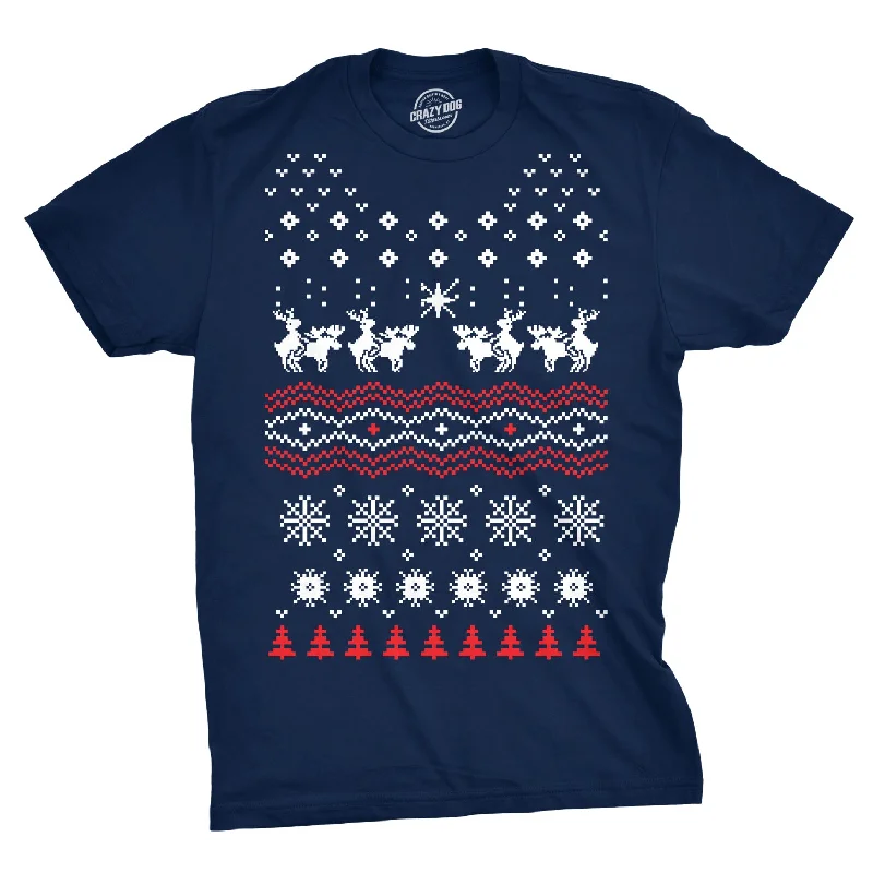 Men's button - front t - shirts with a unique artistic printHumping Moose Men's T Shirt Men's button - front t - shirts with a unique artistic printHumping Moose Men's T Shirt