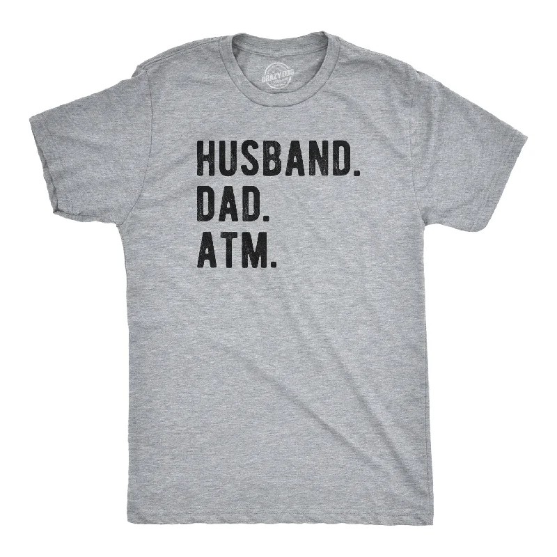 Men's ribbed t - shirts with a textured finish for added styleHusband. Dad. ATM. Men's T Shirt Men's ribbed t - shirts with a textured finish for added styleHusband. Dad. ATM. Men's T Shirt