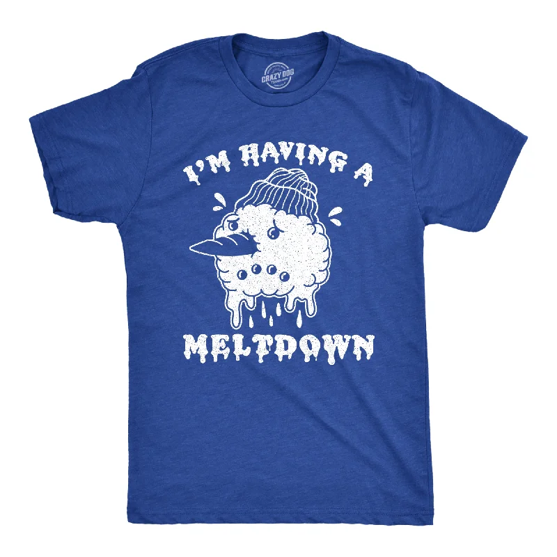 Men's mock - neck t - shirts with a modern and sleek styleI'm Having A Meltdown Men's T Shirt Men's mock - neck t - shirts with a modern and sleek styleI'm Having A Meltdown Men's T Shirt
