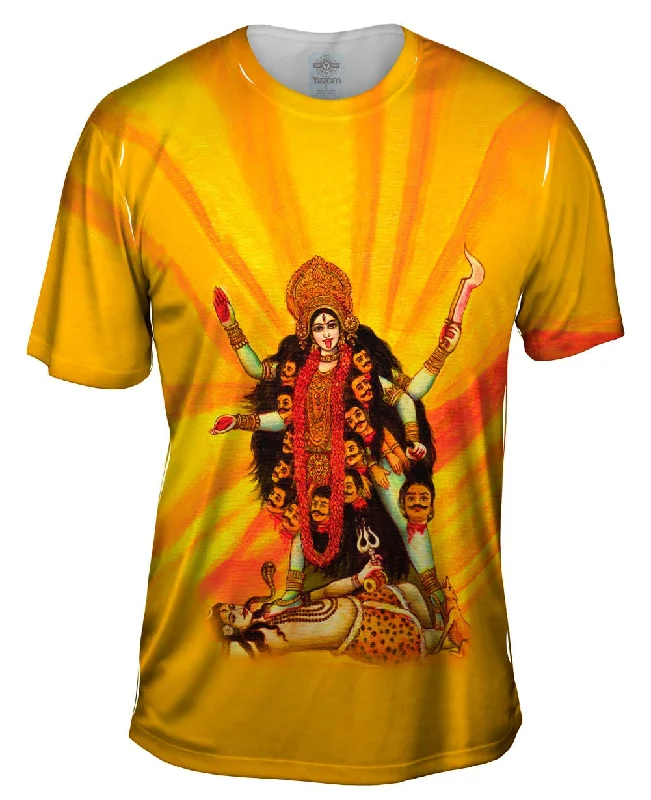 Men's lightweight performance t - shirts for running marathonsIndia Hindu - "Goddess Kali" Men's lightweight performance t - shirts for running marathonsIndia Hindu - "Goddess Kali"