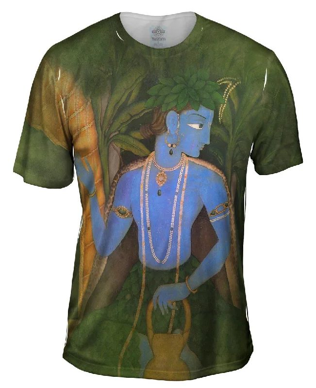 Men's plus - size pocket t - shirts with a classic lookIndian - "Rama Garden"