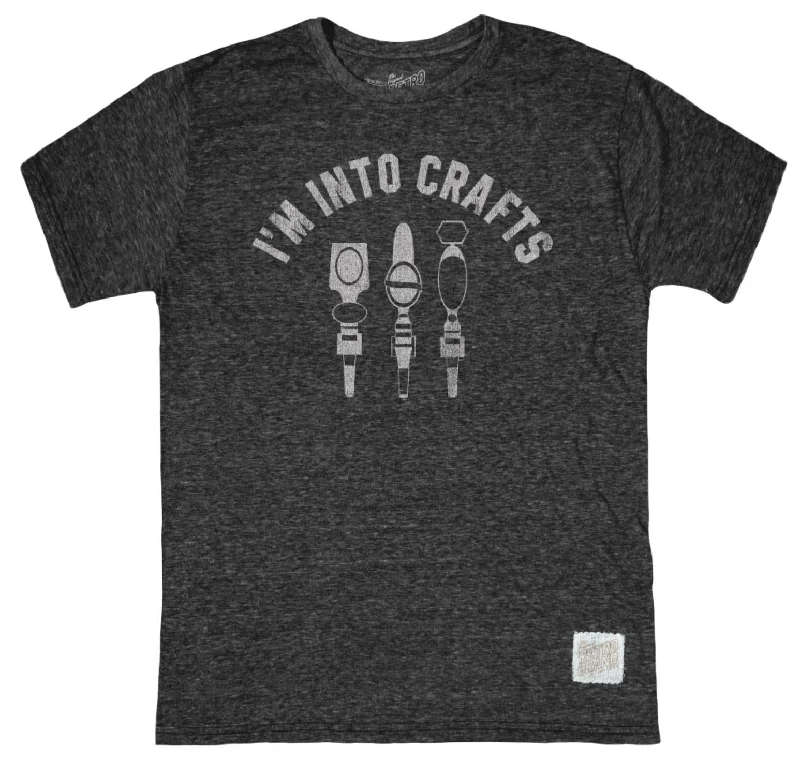 Men's organic cotton crew - neck t - shirts for everyday comfortInto Crafts Tee In B Men's organic cotton crew - neck t - shirts for everyday comfortInto Crafts Tee In B