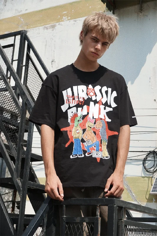 Men's eco - friendly recycled t - shirts for sustainable fashion choicesJurassic Punk Oversized T-shirt Men's eco - friendly recycled t - shirts for sustainable fashion choicesJurassic Punk Oversized T-shirt