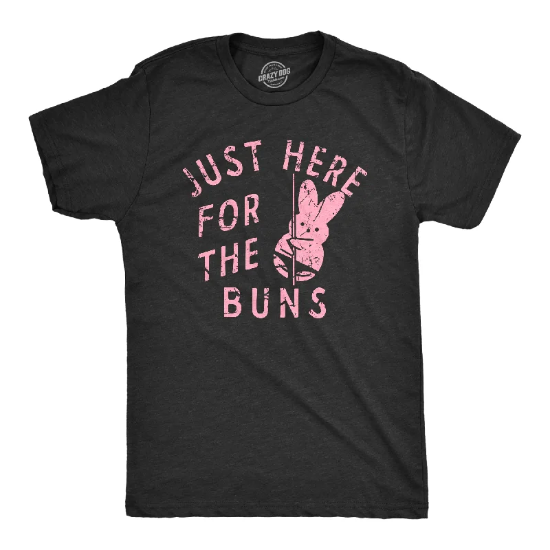 Men's polo t - shirts with a contrast collar for a preppy lookJust Here For The Buns Men's T Shirt Men's polo t - shirts with a contrast collar for a preppy lookJust Here For The Buns Men's T Shirt