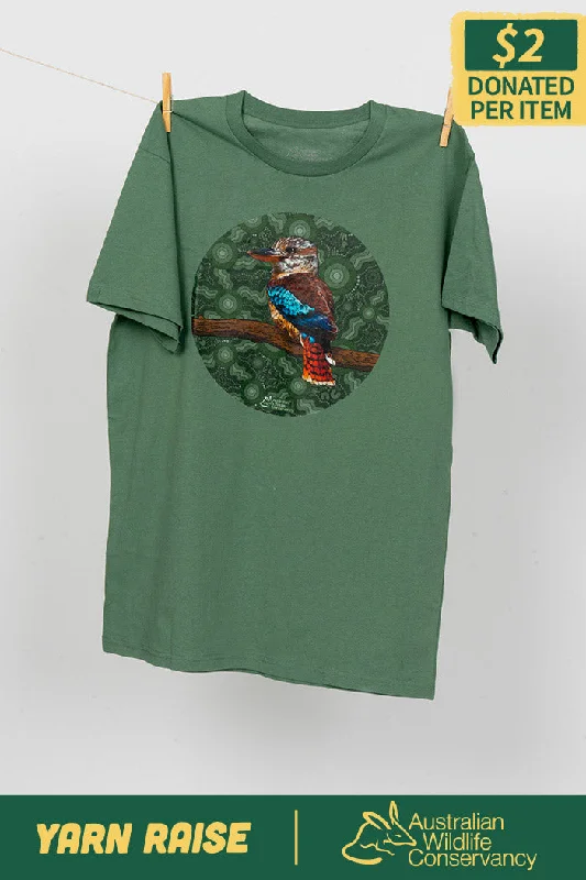 Men's organic cotton crew - neck t - shirts for everyday comfortKookaburra (Durdilapka) 'Australian Wildlife Conservancy' Sage Cotton Crew Neck Unisex T-Shirt Men's organic cotton crew - neck t - shirts for everyday comfortKookaburra (Durdilapka) 'Australian Wildlife Conservancy' Sage Cotton Crew Neck Unisex T-Shirt