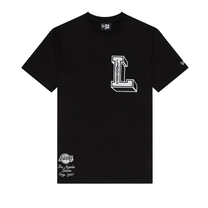 Men's button - front t - shirts with a unique artistic printLA Lakers Ivy Sport Black T-Shirt Men's button - front t - shirts with a unique artistic printLA Lakers Ivy Sport Black T-Shirt