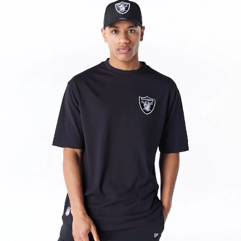 Men's eco - friendly recycled t - shirts for sustainable fashion choicesLas Vegas Raiders NFL League Essential Black Oversized T-Shirt Men's eco - friendly recycled t - shirts for sustainable fashion choicesLas Vegas Raiders NFL League Essential Black Oversized T-Shirt