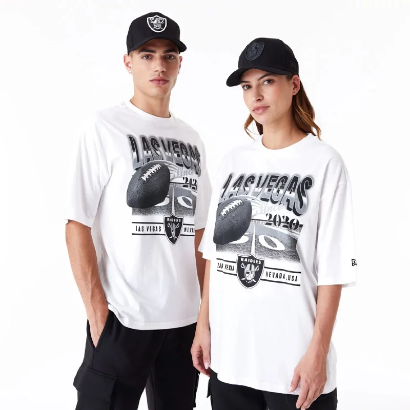 Men's moisture - wicking athletic t - shirts for intense workoutsLas Vegas Raiders NFL Team Graphic White Oversized T-Shirt Men's moisture - wicking athletic t - shirts for intense workoutsLas Vegas Raiders NFL Team Graphic White Oversized T-Shirt