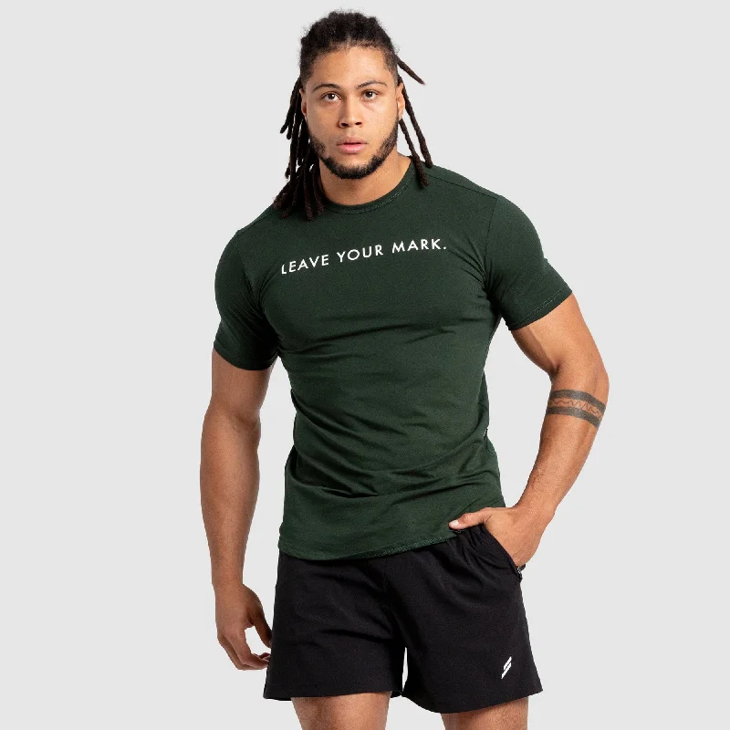 Men's antimicrobial t - shirts for odor - free freshness during travelLeave Your Mark Drop Tee - Forest Green Men's antimicrobial t - shirts for odor - free freshness during travelLeave Your Mark Drop Tee - Forest Green