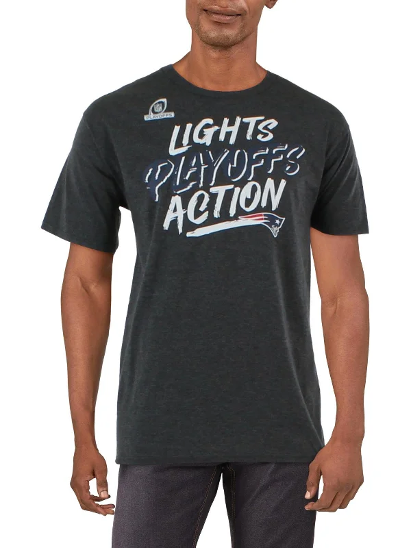 Men's thermal t - shirts with a high - neck design for cold weatherLights Playoffs Action Mens NFL Crew Neck Graphic T-Shirt Men's thermal t - shirts with a high - neck design for cold weatherLights Playoffs Action Mens NFL Crew Neck Graphic T-Shirt