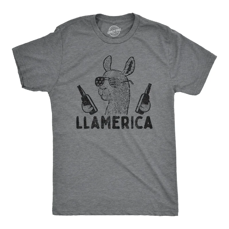 Men's mock - neck t - shirts with a modern and sleek styleLlamerica Men's T Shirt