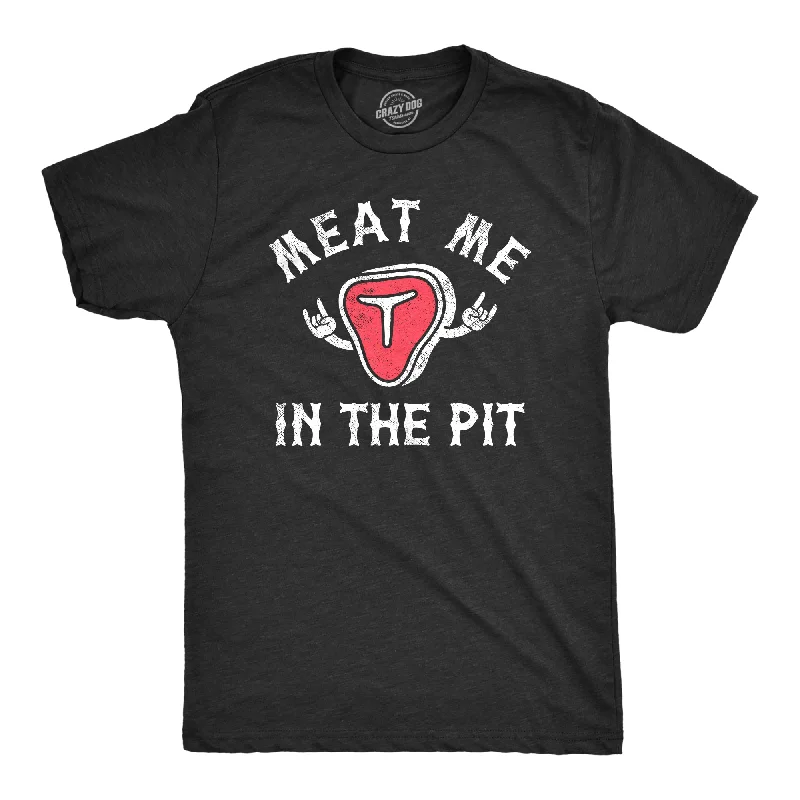 Men's polo t - shirts with a contrast collar for a preppy lookMeat Me In The Pit Men's T Shirt Men's polo t - shirts with a contrast collar for a preppy lookMeat Me In The Pit Men's T Shirt