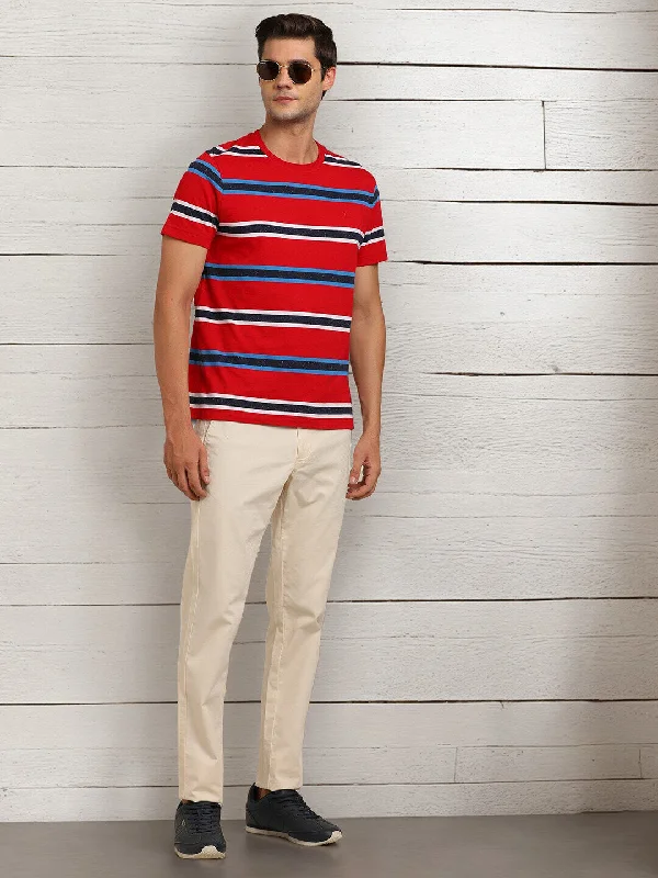 Men's long - sleeve henley t - shirts with button - down placketsMen Striped Crew Neck T-Shirt Men's long - sleeve henley t - shirts with button - down placketsMen Striped Crew Neck T-Shirt