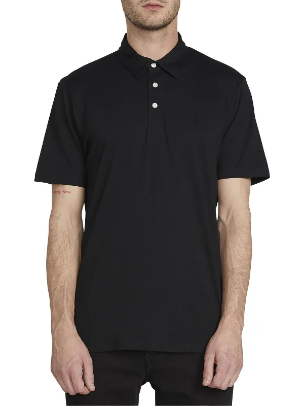 Men's organic cotton crew - neck t - shirts for everyday comfortMens Button Front Logo Polo Men's organic cotton crew - neck t - shirts for everyday comfortMens Button Front Logo Polo