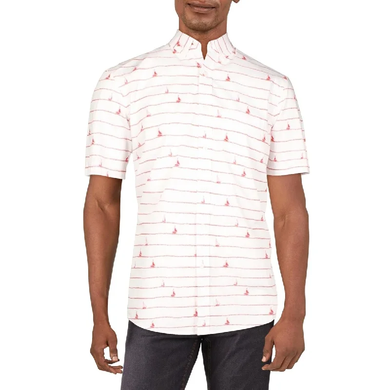 Men's ribbed t - shirts with a textured finish for added styleMens Collared Cotton Button-Down Shirt Men's ribbed t - shirts with a textured finish for added styleMens Collared Cotton Button-Down Shirt