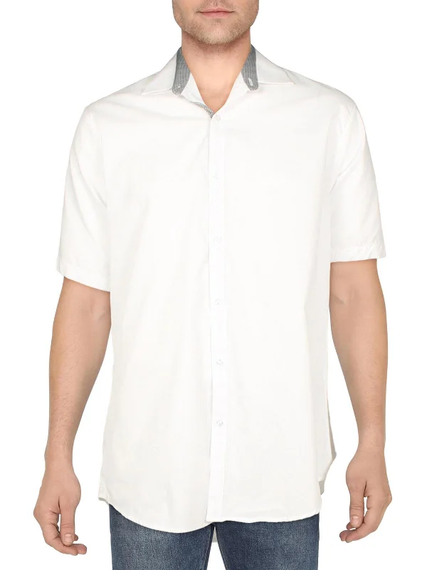 Men's moisture - wicking athletic t - shirts for intense workoutsMens Collared Short Sleeve Button-Down Shirt Men's moisture - wicking athletic t - shirts for intense workoutsMens Collared Short Sleeve Button-Down Shirt