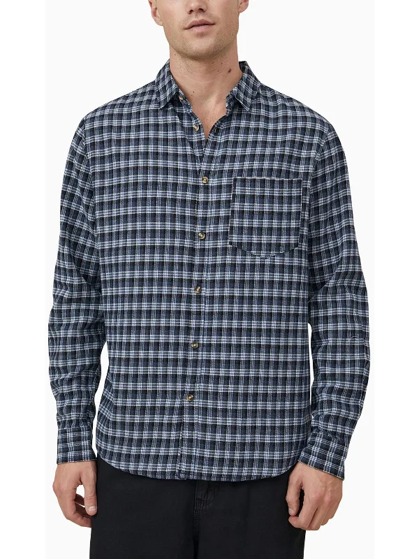 Men's eco - friendly recycled t - shirts for sustainable fashion choicesMens Cotton Checkered Button-Down Shirt Men's eco - friendly recycled t - shirts for sustainable fashion choicesMens Cotton Checkered Button-Down Shirt