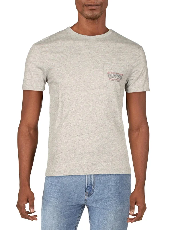 Men's button - front t - shirts with a unique artistic printMens Cotton Logo T-Shirt Men's button - front t - shirts with a unique artistic printMens Cotton Logo T-Shirt