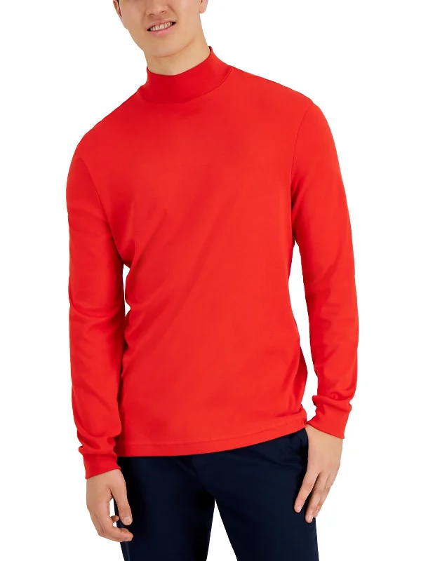 Men's thermal t - shirts with a high - neck design for cold weatherMens Cotton Long Sleeve T-Shirt Men's thermal t - shirts with a high - neck design for cold weatherMens Cotton Long Sleeve T-Shirt