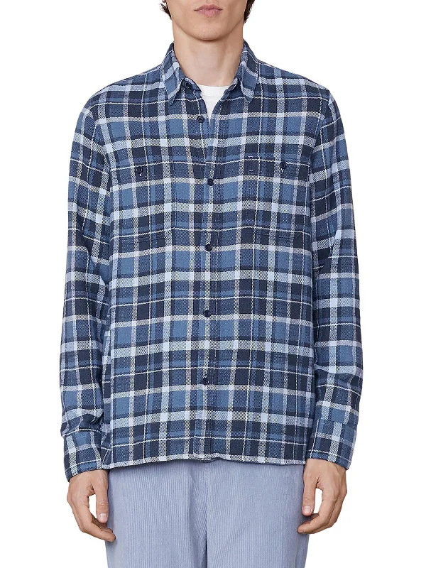 Men's antimicrobial t - shirts for odor - free freshness during travelMens Cotton Plaid Button-Down Shirt Men's antimicrobial t - shirts for odor - free freshness during travelMens Cotton Plaid Button-Down Shirt