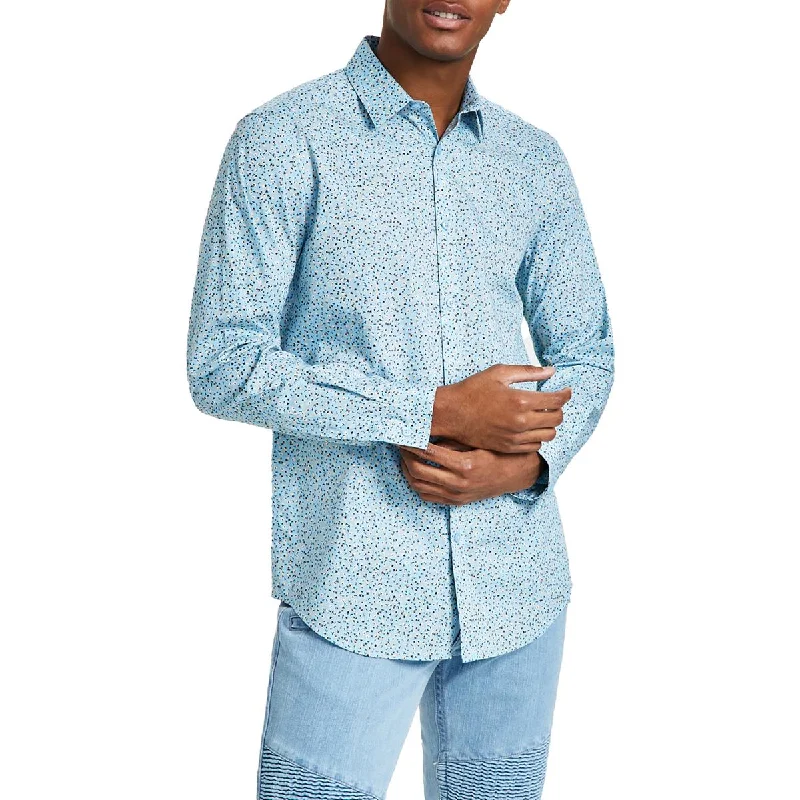 Men's eco - friendly recycled t - shirts for sustainable fashion choicesMens Cotton Printed Button-Down Shirt
