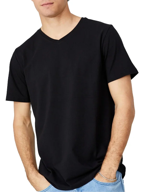 Men's moisture - wicking athletic t - shirts for intense workoutsMens Cotton V Neck T-Shirt