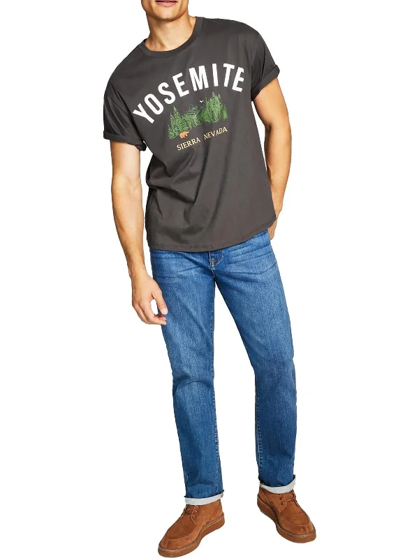 Men's thermal t - shirts with a high - neck design for cold weatherMens Crewneck Short Sleeve Graphic T-Shirt Men's thermal t - shirts with a high - neck design for cold weatherMens Crewneck Short Sleeve Graphic T-Shirt