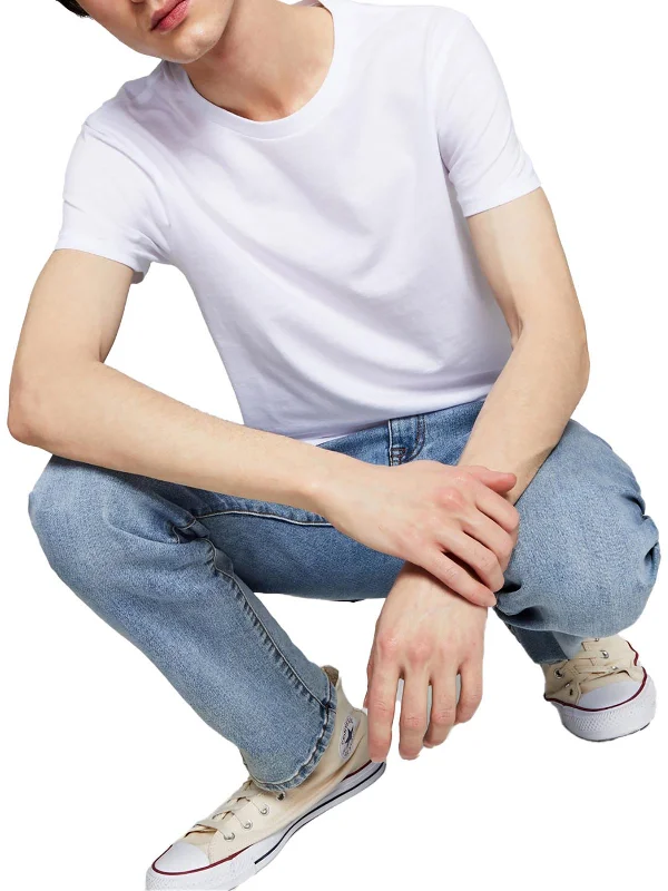 Men's ribbed t - shirts with a textured finish for added styleMens Crewneck Short Sleeve T-Shirt Men's ribbed t - shirts with a textured finish for added styleMens Crewneck Short Sleeve T-Shirt