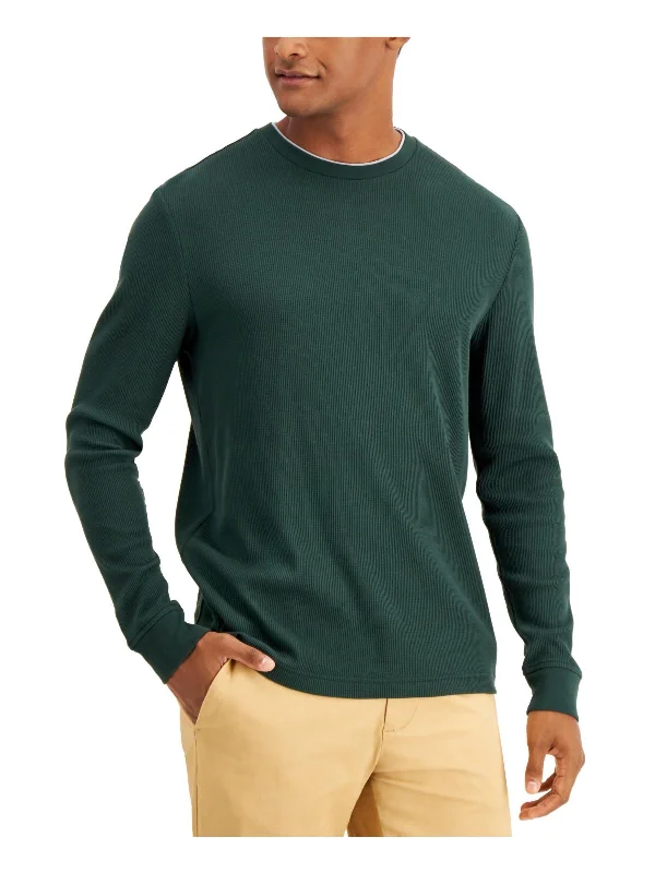 Men's antimicrobial t - shirts for odor - free freshness during travelMens Crewneck Waffle Knit Thermal Shirt Men's antimicrobial t - shirts for odor - free freshness during travelMens Crewneck Waffle Knit Thermal Shirt