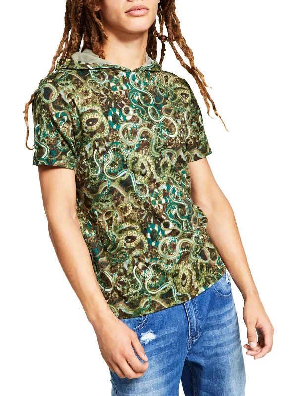 Men's antimicrobial t - shirts for odor - free freshness during travelMens Hooded Print T-Shirt Men's antimicrobial t - shirts for odor - free freshness during travelMens Hooded Print T-Shirt