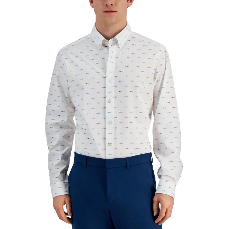 Men's ribbed t - shirts with a textured finish for added styleMens Printed Slim Fit Button-Down Shirt Men's ribbed t - shirts with a textured finish for added styleMens Printed Slim Fit Button-Down Shirt