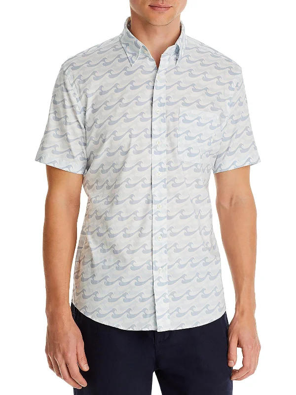 Men's v - neck muscle t - shirts for a body - building aestheticMens Printed Wrinkle Resistant Button-Down Shirt Men's v - neck muscle t - shirts for a body - building aestheticMens Printed Wrinkle Resistant Button-Down Shirt