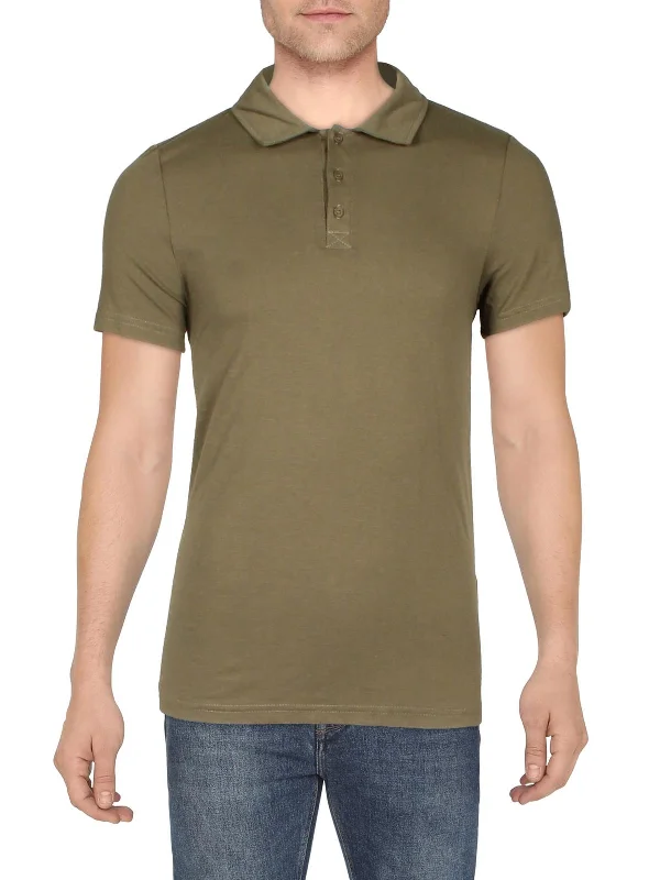 Men's smart - casual checkered t - shirts for semi - formal occasionsMens Slub Collared Polo Men's smart - casual checkered t - shirts for semi - formal occasionsMens Slub Collared Polo