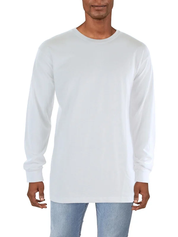 Men's tie - dye t - shirts with a bohemian styleMens Solid Knit T-Shirt