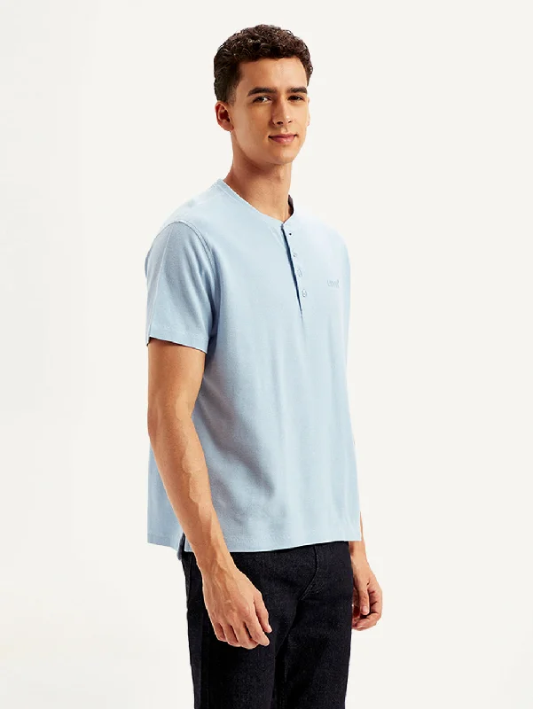 Men's button - front t - shirts with a unique artistic printMen's Textured Regular Fit T-Shirt Men's button - front t - shirts with a unique artistic printMen's Textured Regular Fit T-Shirt