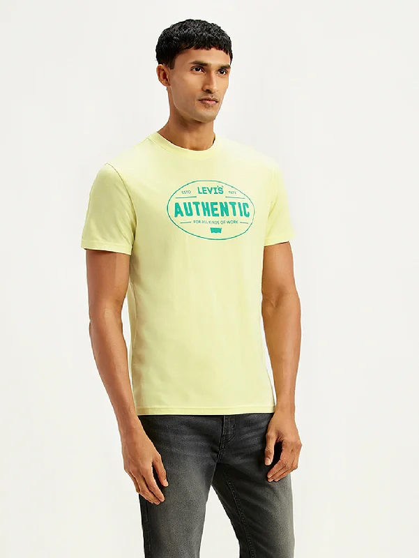 Men's ribbed t - shirts with a textured finish for added styleMen's Typographic Print Slim Fit T-Shirt Men's ribbed t - shirts with a textured finish for added styleMen's Typographic Print Slim Fit T-Shirt