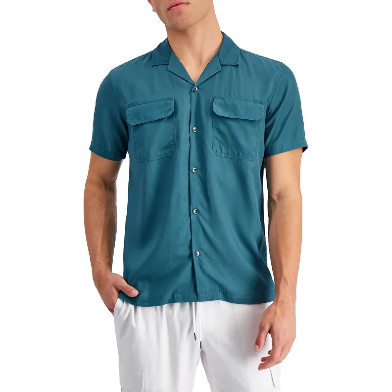 Men's moisture - wicking athletic t - shirts for intense workoutsMens Utility Collar Button-Down Shirt Men's moisture - wicking athletic t - shirts for intense workoutsMens Utility Collar Button-Down Shirt
