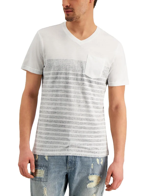 Men's moisture - wicking athletic t - shirts for intense workoutsMens V Neck Striped T-Shirt Men's moisture - wicking athletic t - shirts for intense workoutsMens V Neck Striped T-Shirt