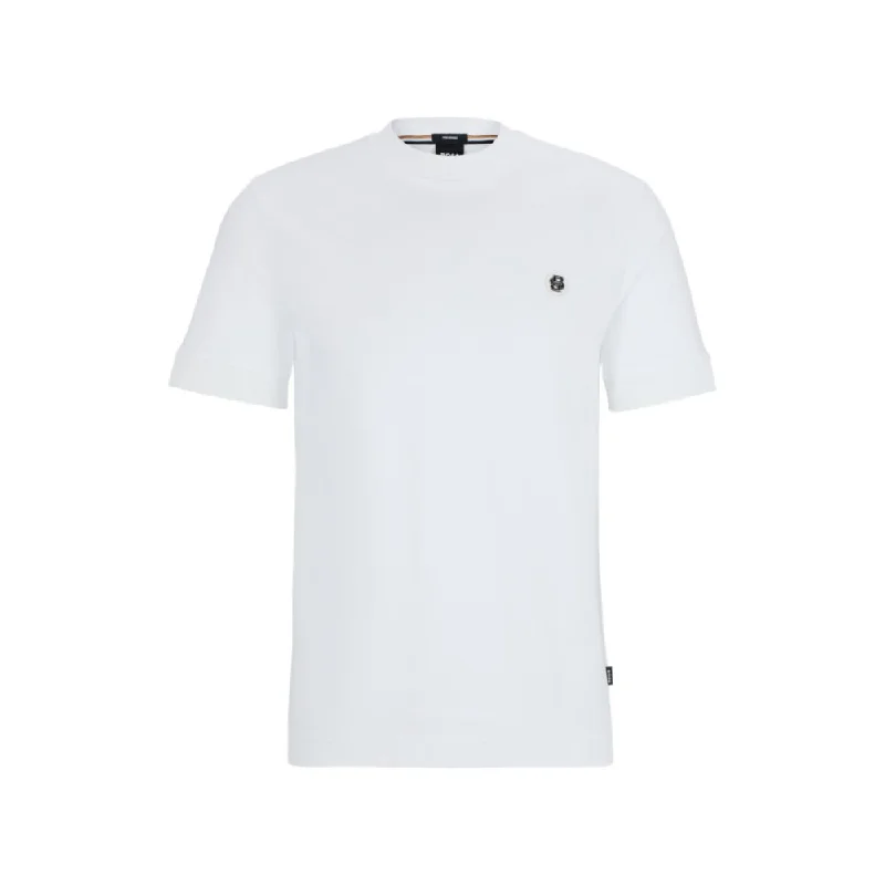 Men's smart - casual checkered t - shirts for semi - formal occasionsMercerized-cotton T-shirt with Double B monogram Men's smart - casual checkered t - shirts for semi - formal occasionsMercerized-cotton T-shirt with Double B monogram