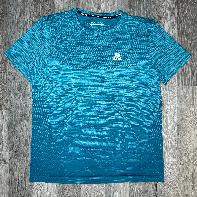 Men's button - front t - shirts with a unique artistic printMontirex Trail Tee - Maya Blue Men's button - front t - shirts with a unique artistic printMontirex Trail Tee - Maya Blue
