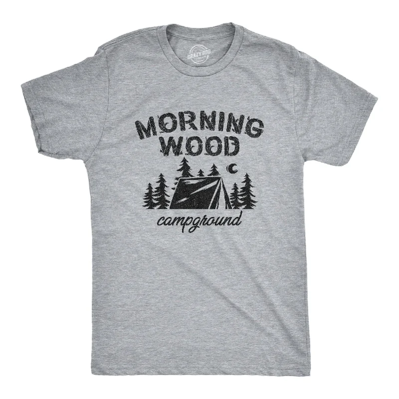 Men's antimicrobial t - shirts for odor - free freshness during travelMorningwood Campground Men's T Shirt Men's antimicrobial t - shirts for odor - free freshness during travelMorningwood Campground Men's T Shirt