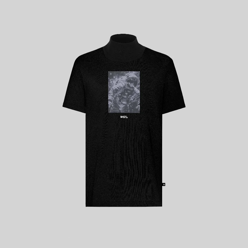 Men's distressed denim - look t - shirts with a rugged appealMULSANNE  T-SHIRT BLACK