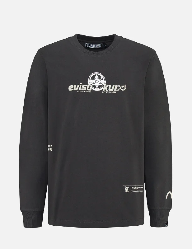 Men's organic cotton crew - neck t - shirts for everyday comfortMulti Logo Print Long Sleeve T-shirt Men's organic cotton crew - neck t - shirts for everyday comfortMulti Logo Print Long Sleeve T-shirt