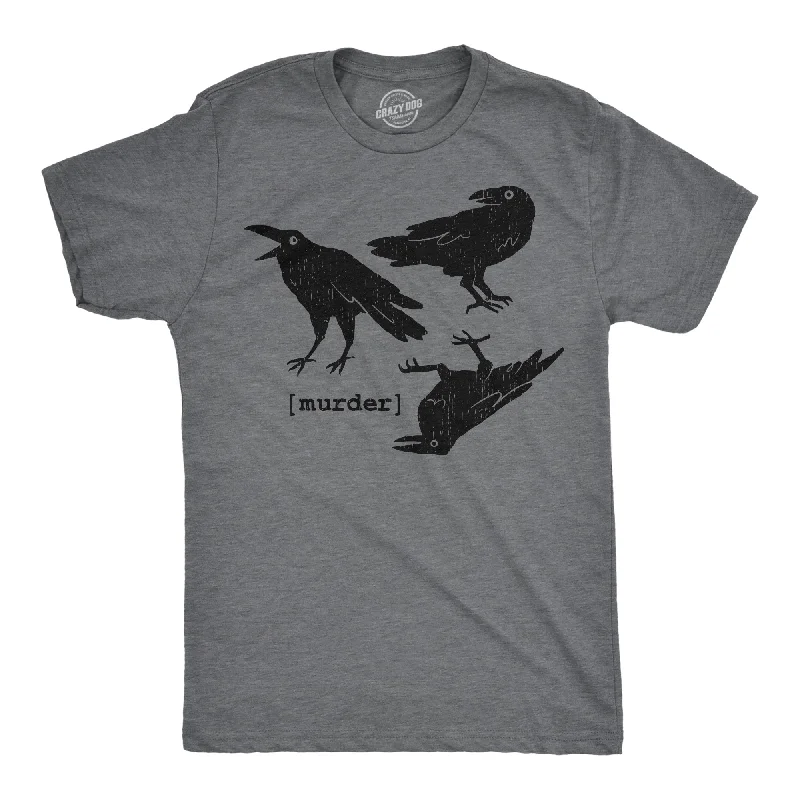 Men's distressed denim - look t - shirts with a rugged appealMurder Crows Men's T Shirt Men's distressed denim - look t - shirts with a rugged appealMurder Crows Men's T Shirt