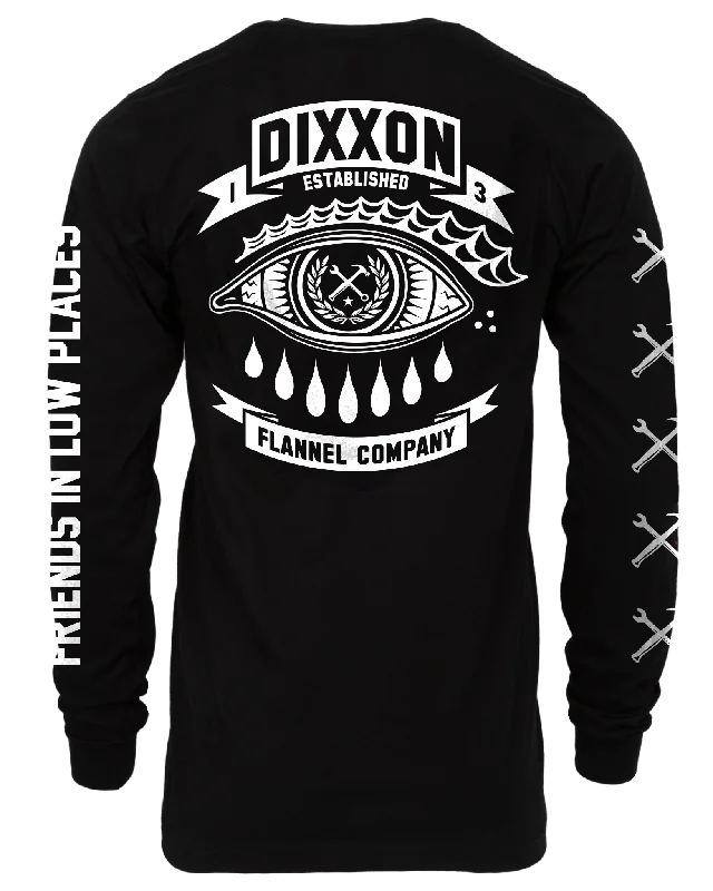 Men's button - front t - shirts with a unique artistic printMystic Long Sleeve T-Shirt - Black Men's button - front t - shirts with a unique artistic printMystic Long Sleeve T-Shirt - Black