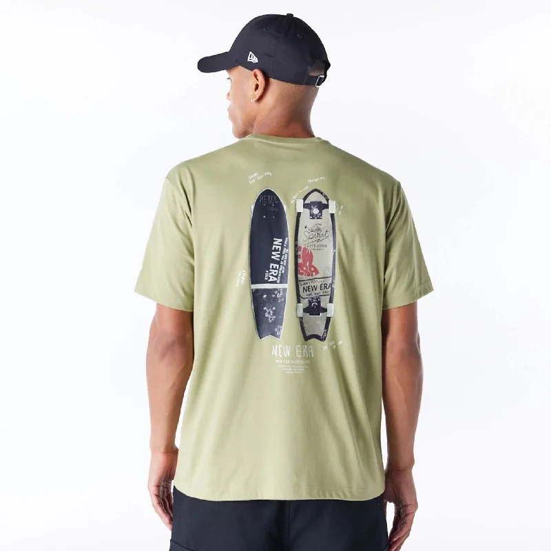 Men's tie - dye t - shirts with a bohemian styleNew Era Korea Skateboard Green T-Shirt Men's tie - dye t - shirts with a bohemian styleNew Era Korea Skateboard Green T-Shirt