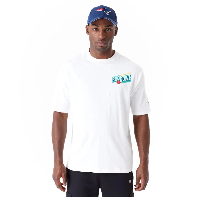 Men's tie - dye t - shirts with a bohemian styleNFL Pro Bowl Hawaii NFC Floral Graphic White Oversized T-Shirt Men's tie - dye t - shirts with a bohemian styleNFL Pro Bowl Hawaii NFC Floral Graphic White Oversized T-Shirt