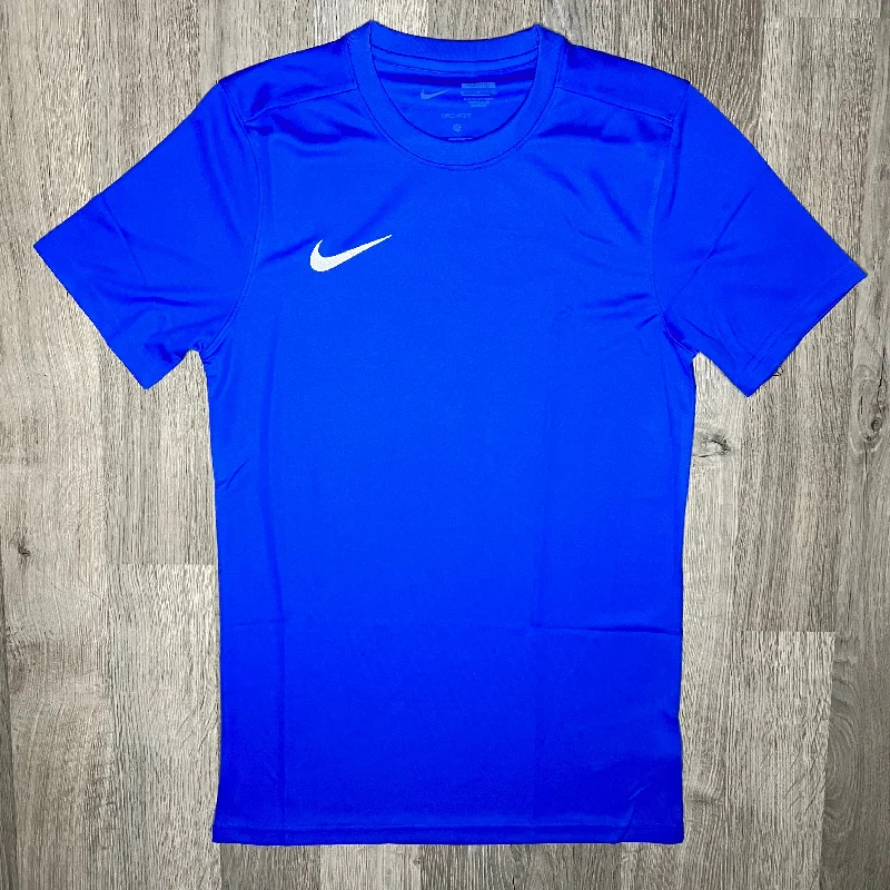 Men's distressed denim - look t - shirts with a rugged appealNike Dri-Fit Tee Royal Blue Men's distressed denim - look t - shirts with a rugged appealNike Dri-Fit Tee Royal Blue