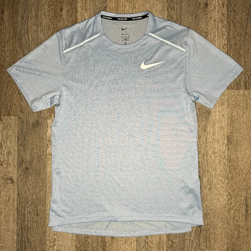 Men's button - front t - shirts with a unique artistic printNike Miler Tee Cobalt Blue Men's button - front t - shirts with a unique artistic printNike Miler Tee Cobalt Blue